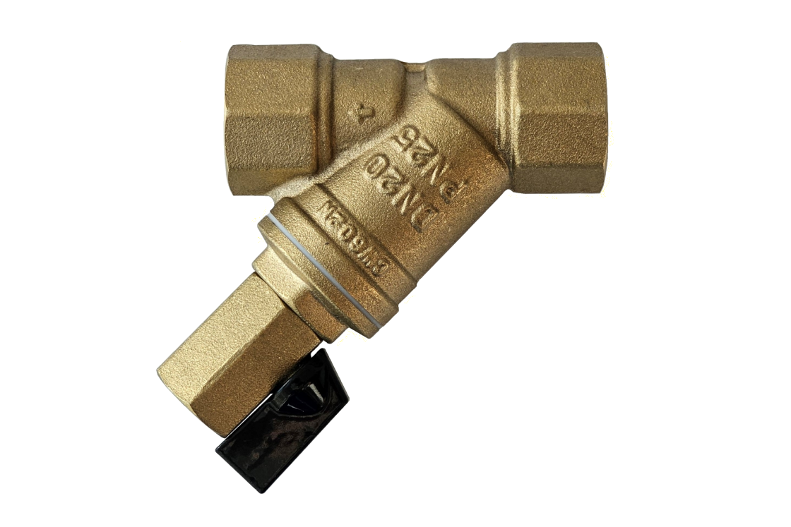 Ридан FVR-DR 065B8342R — Фильтр сетчатый со сливным краном DN20, PN25, Т от -20 °С...130 °С; материал корпуса латунь CW602N