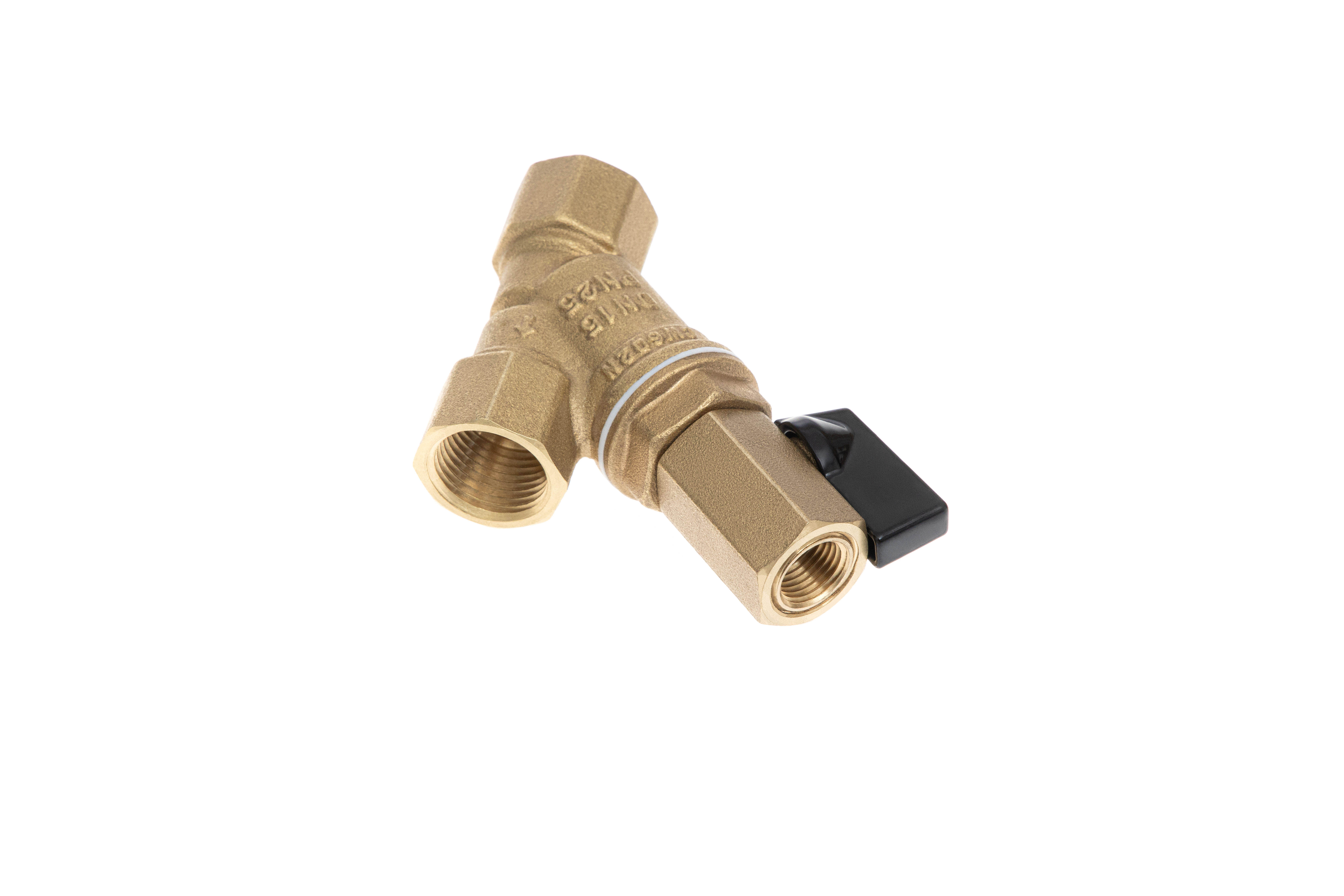 Ридан FVR-DR 065B8342R — Фильтр сетчатый со сливным краном DN20, PN25, Т от -20 °С...130 °С; материал корпуса латунь CW602N