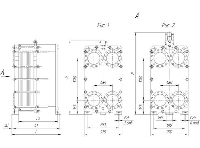 Теплообменник НН№81 ДУ 300 767-933 пластин 1,0 МПа